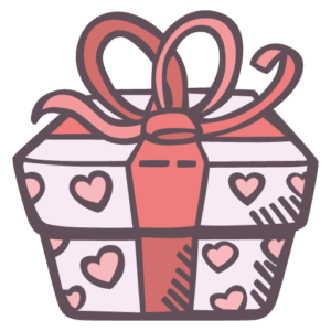 Gift in Heart Pattern Box with Bow@8x 300x300